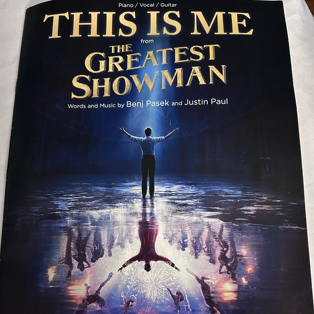 “This is Me” piano/vocal/ guitar book.